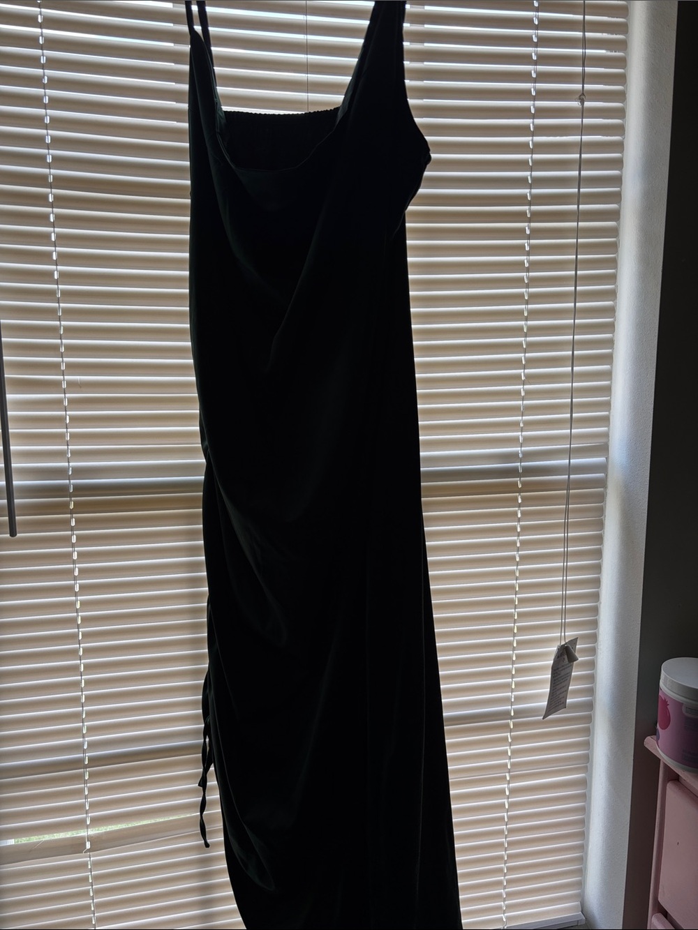 Black Draped Slip Dress - Women's Evening Dress
